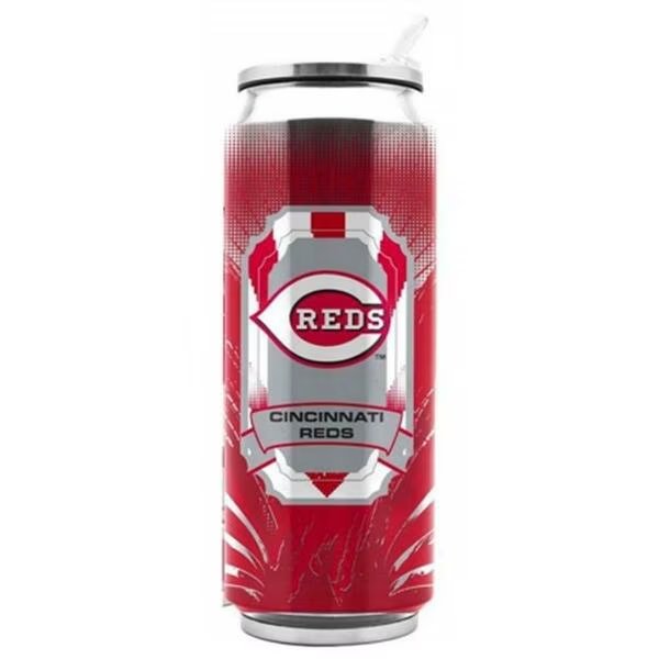 Cincinnati Reds Stainless Steel Thermo Can - 16.9 ounces, Duck House, Mfr#: 9413107136